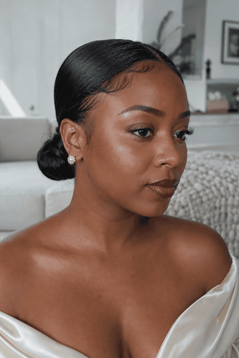 22 Low Bun Wedding Hairstyles for Black Women, Sleek to Braided